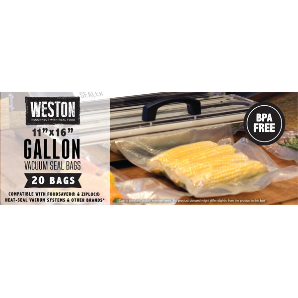 Weston Vacuum Sealer Bag 11" x 16" (Gallon) Wayfair